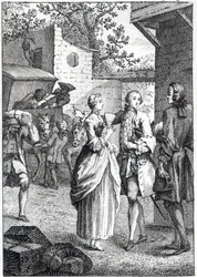 Meeting of Chevalier Des Greux and Manon, scene from 